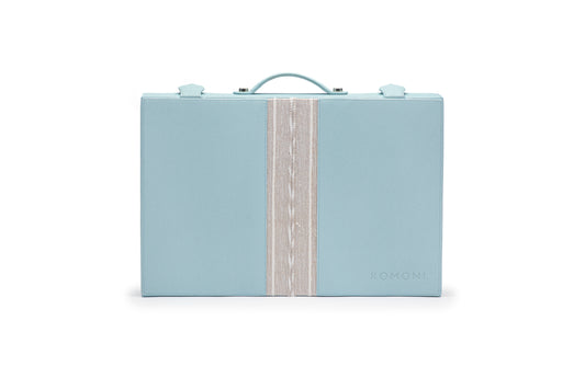 Backgammon Mediano Baby Blue / Beige